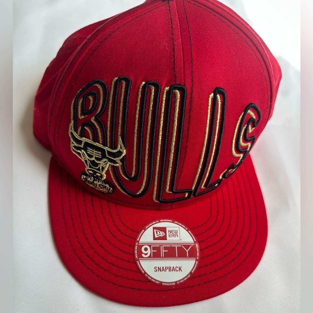 New Era Bulls Red Snapback Cap